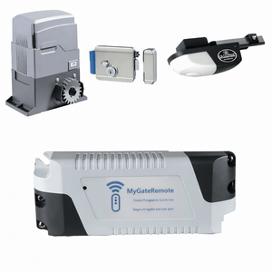 Wi-Fi garage and gate switch with multiple components for remote access control.