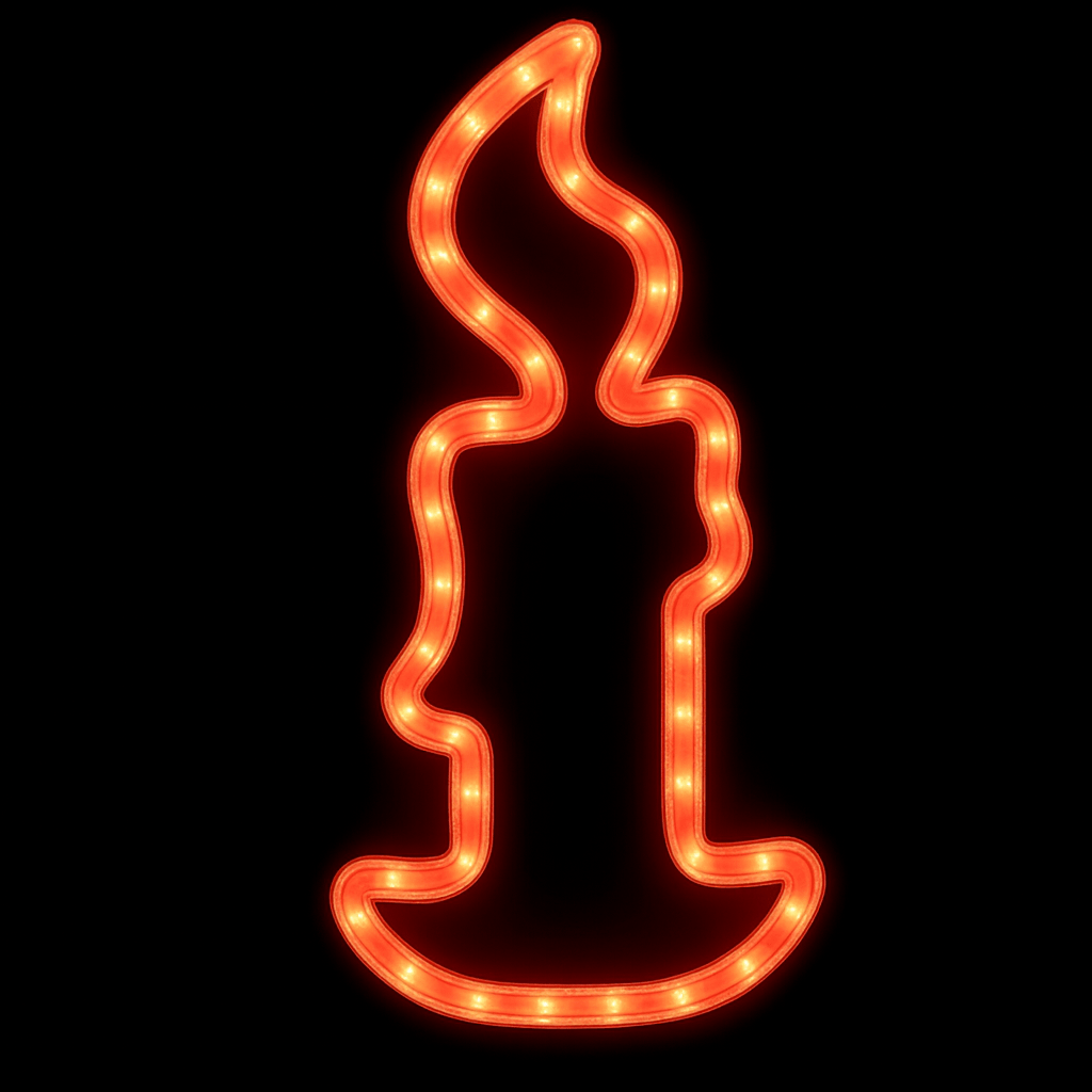 LED Christmas Lights - Orange Candle