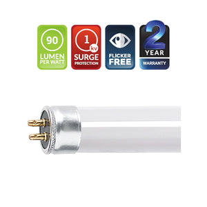 20W LED Glass Tube Flicker Free 6000K