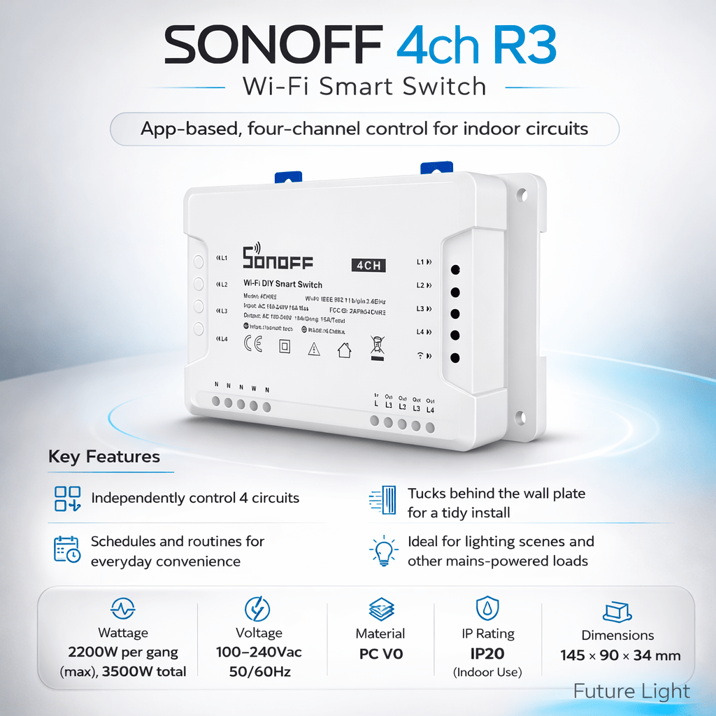 SONOFF 4ch R3 Wi-Fi Smart Switch