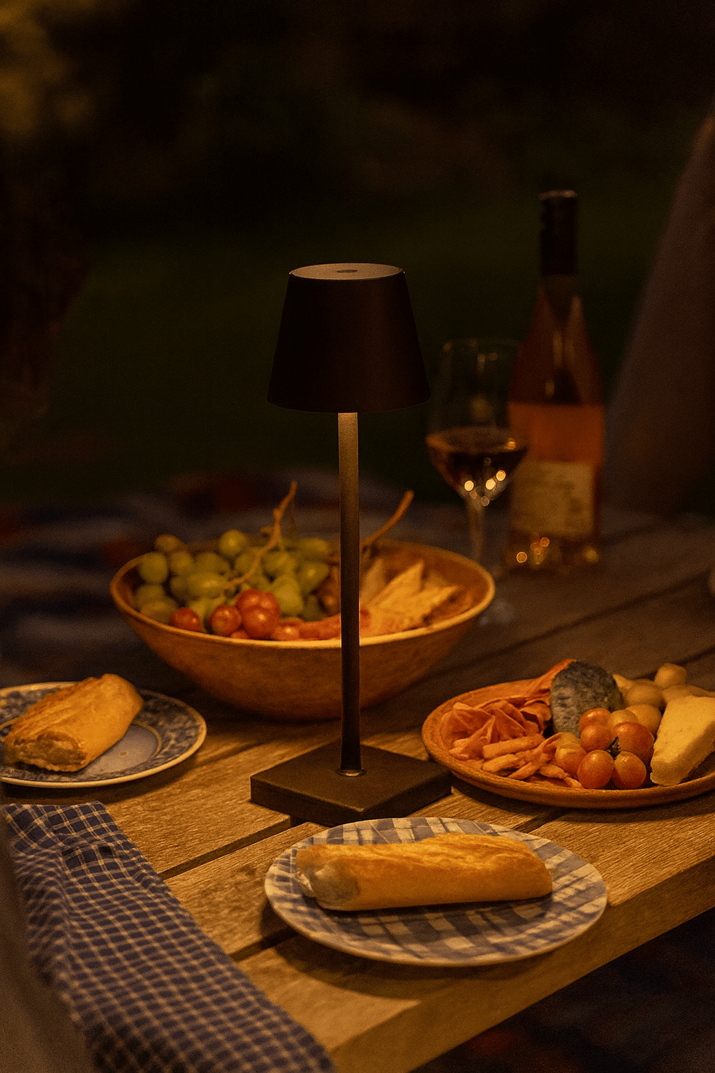 Black Rechargeable Table Lamp