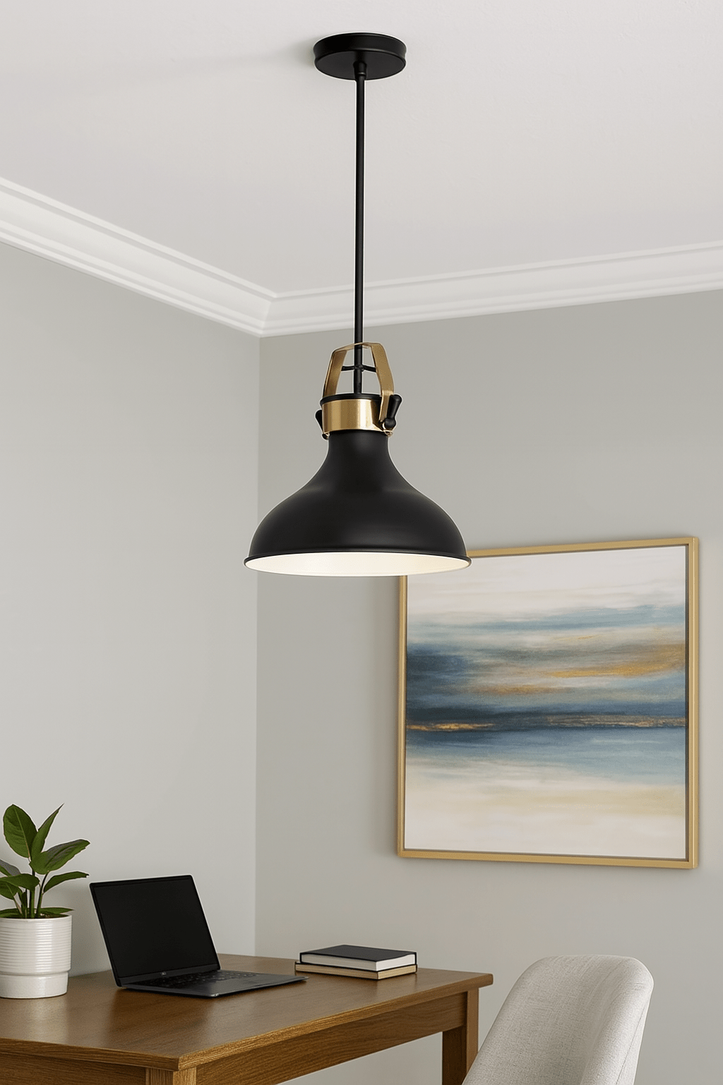 Black Metal Pendant PEN591