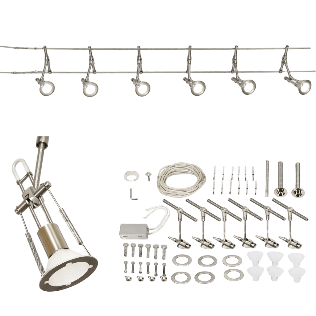 LED 12V Wire Track Lighting System - 10 Meter Span
