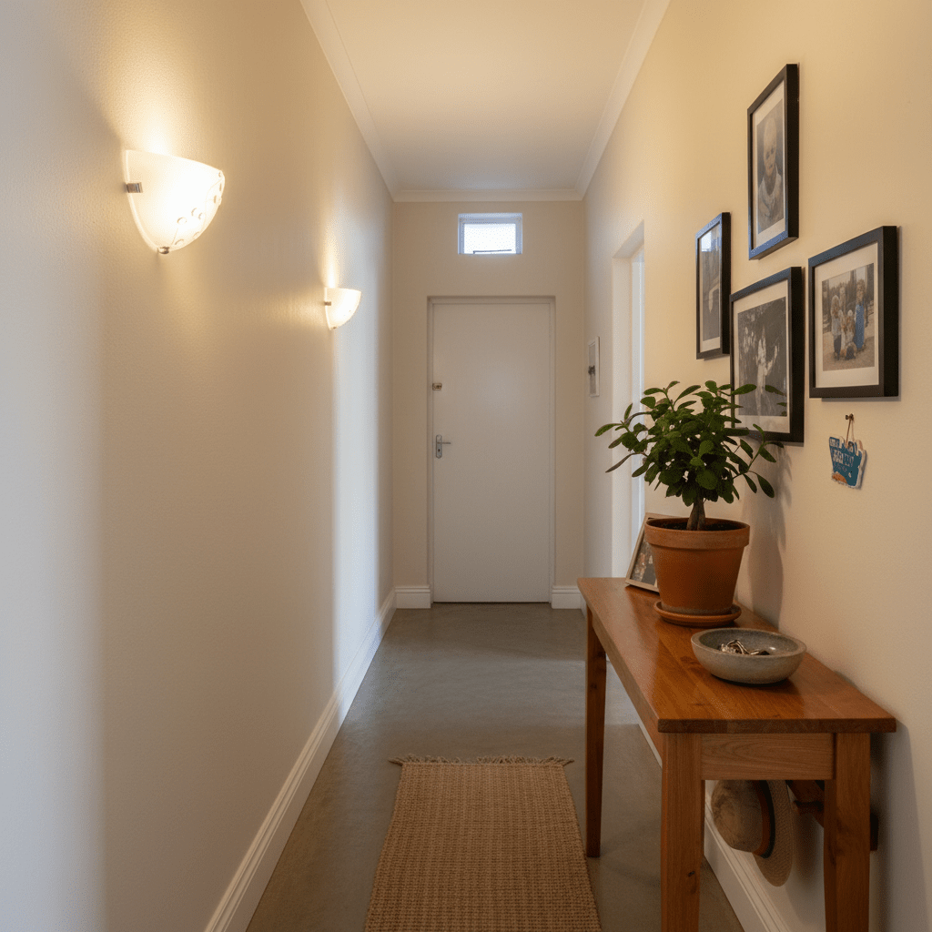 Decorative Wall Light - Frosted Glass, Chrome Clips