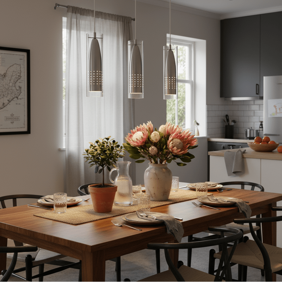 Satin Clear Glass Pendant Light