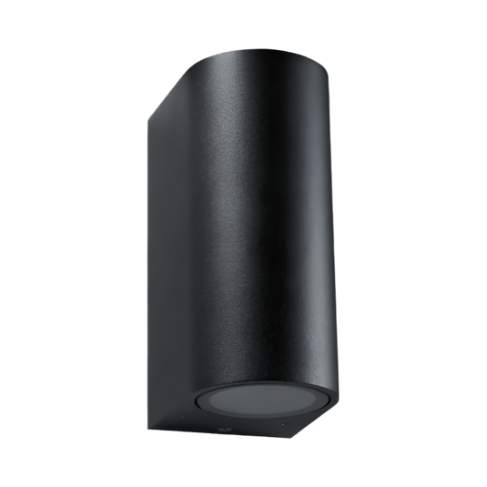 Emma Matt Black Outdoor Wall Light IP44 Up & Down Lighting