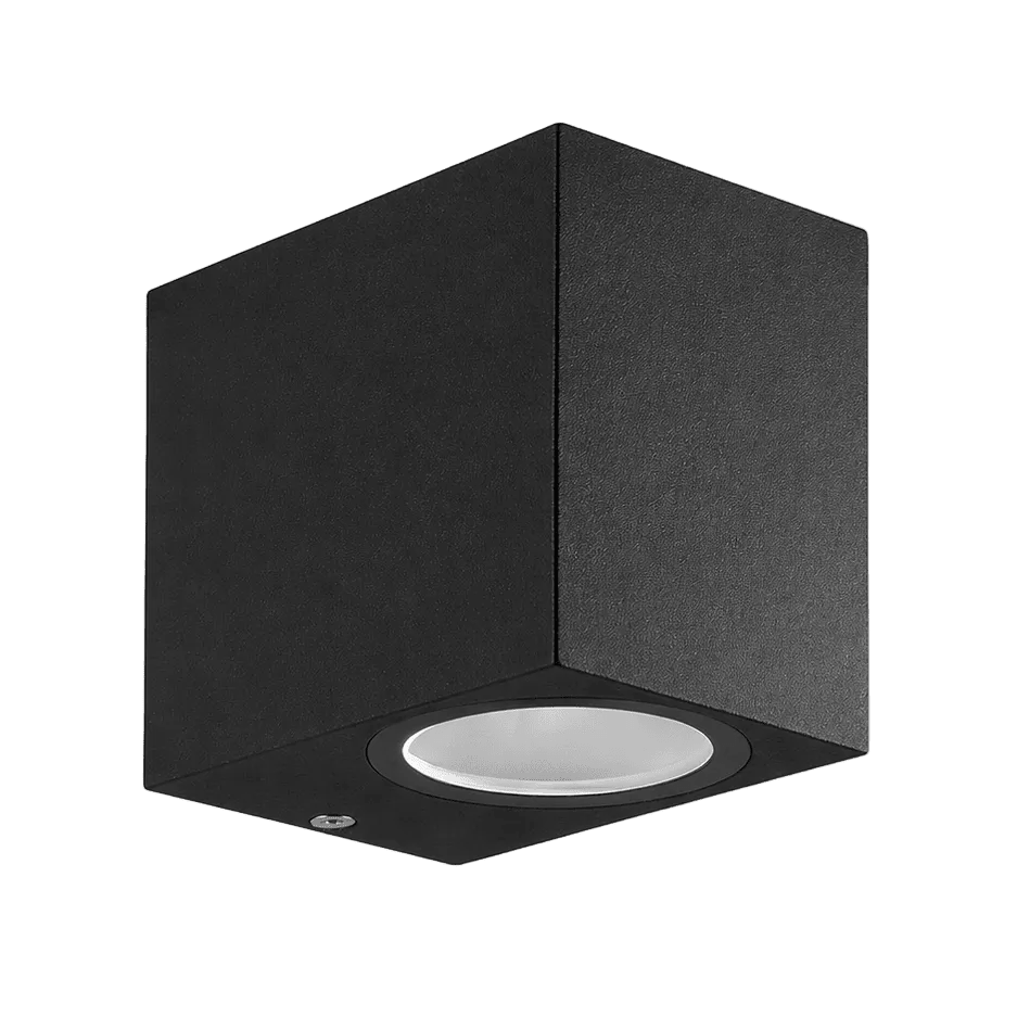 Black LED Outdoor Wall Light IP54 Coastal