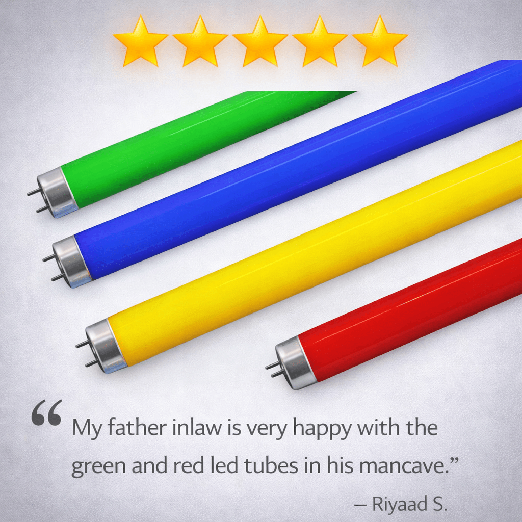 T8 LED Tube - Green / Red / Blue