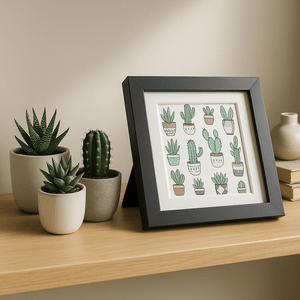 Cactus Accent Black Small Photoframe - Future Decor