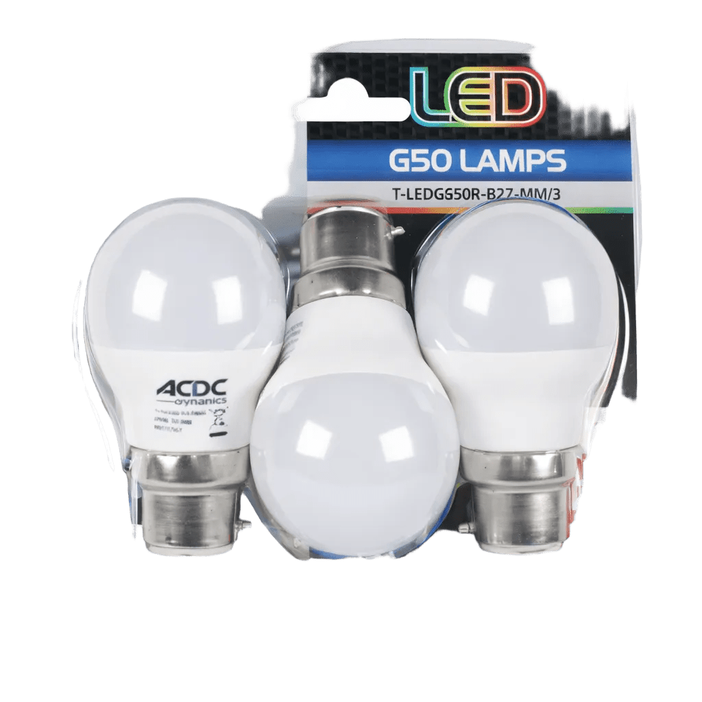 3W G45 Golf Ball LED Bulb – E27, 3000K Warm White – 3-Pack