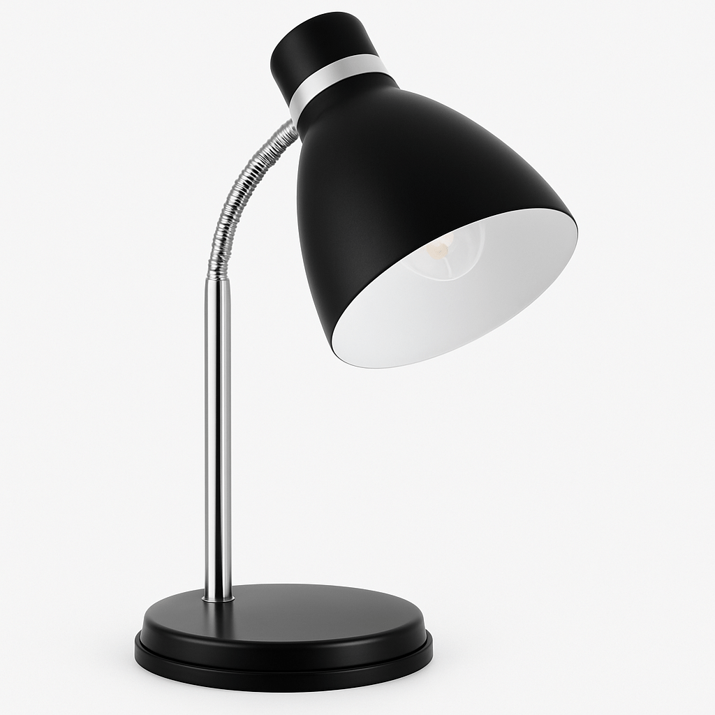 Gooseneck Black Metal Desk Lamp