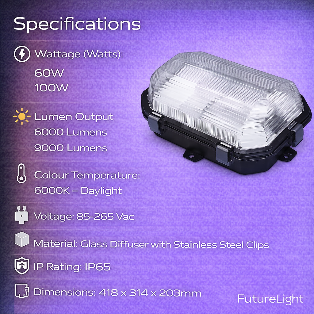 LED Industrial Bulkhead - 60W / 100W