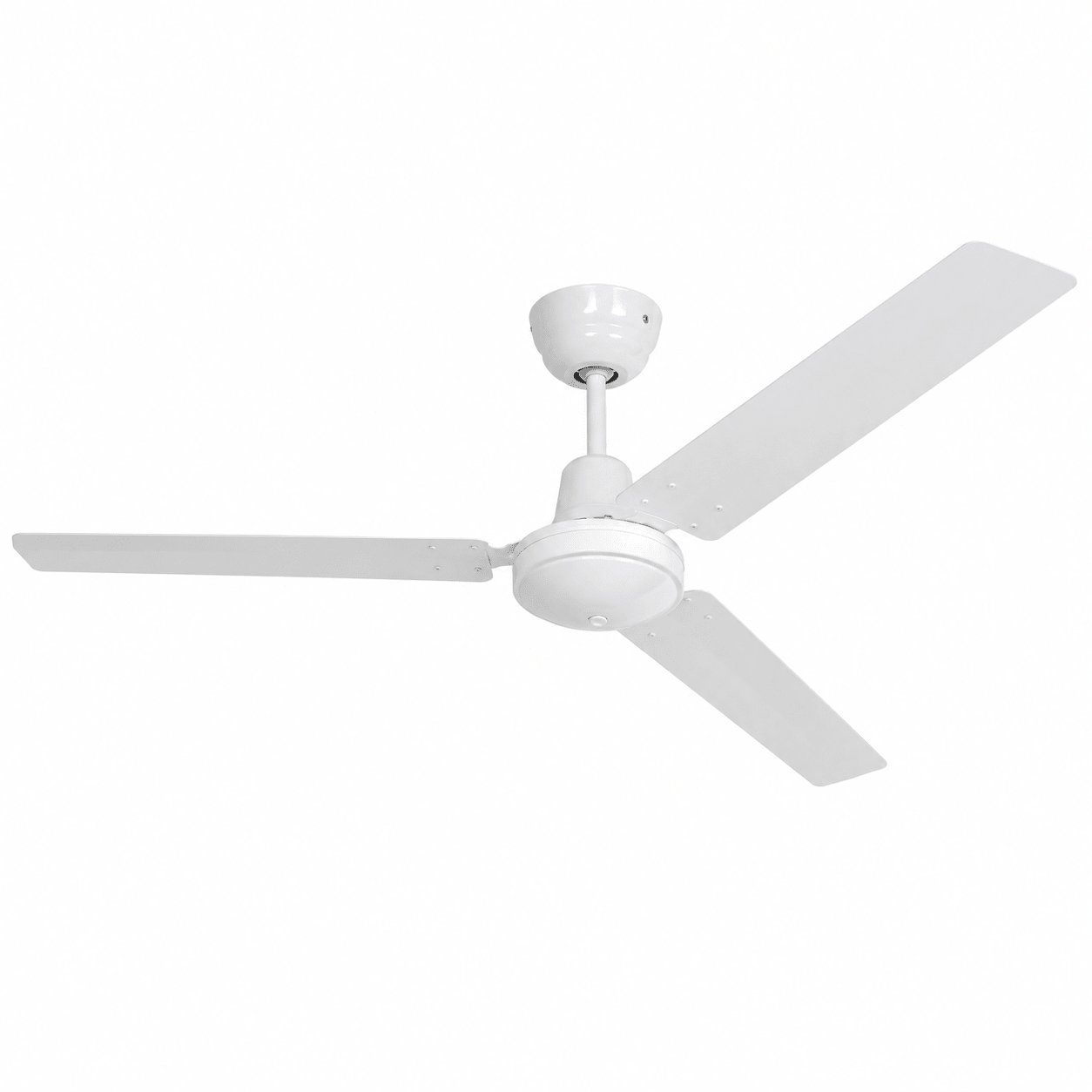White ceiling fan on a white background