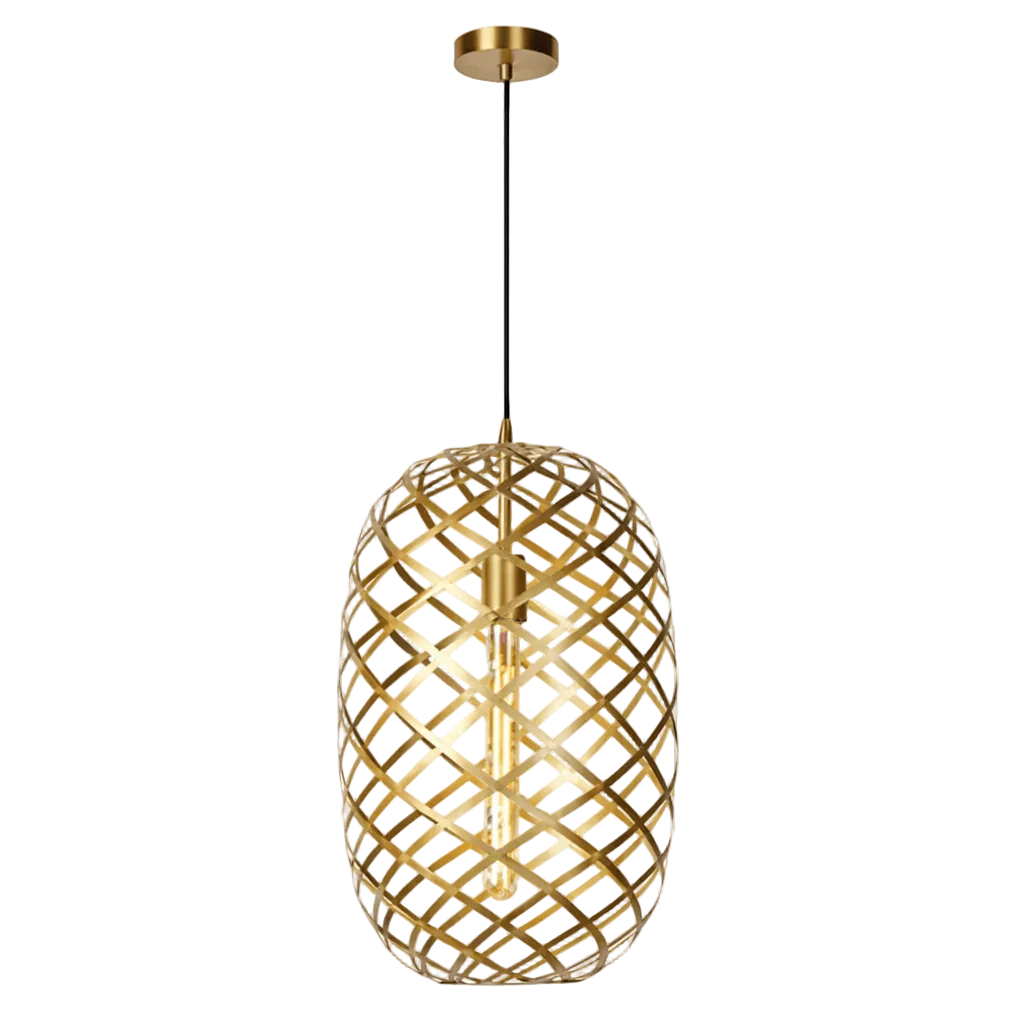 Nest Pendant Gold - Metal Wire Mesh