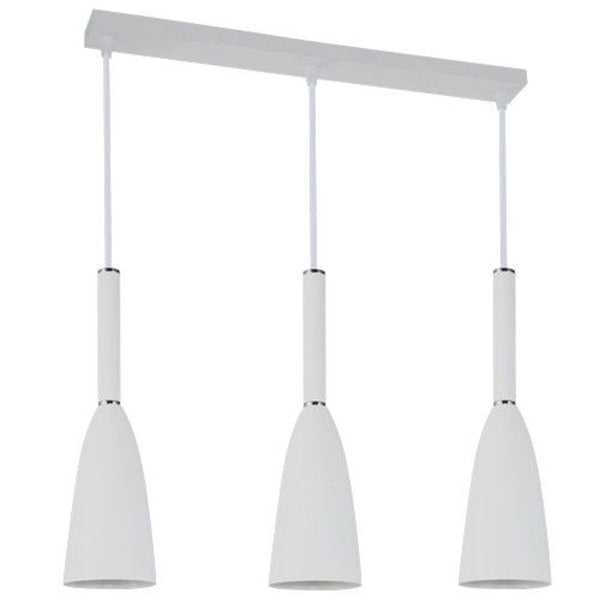 White Metal Pendant Light