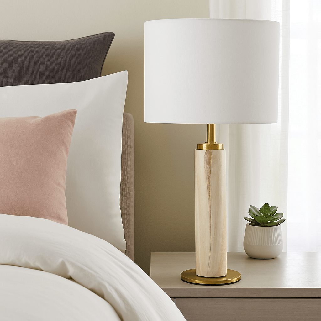 Marble Effect Table Lamp