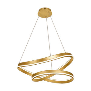 Celestial LED Pendant Light - Gold on transparent background