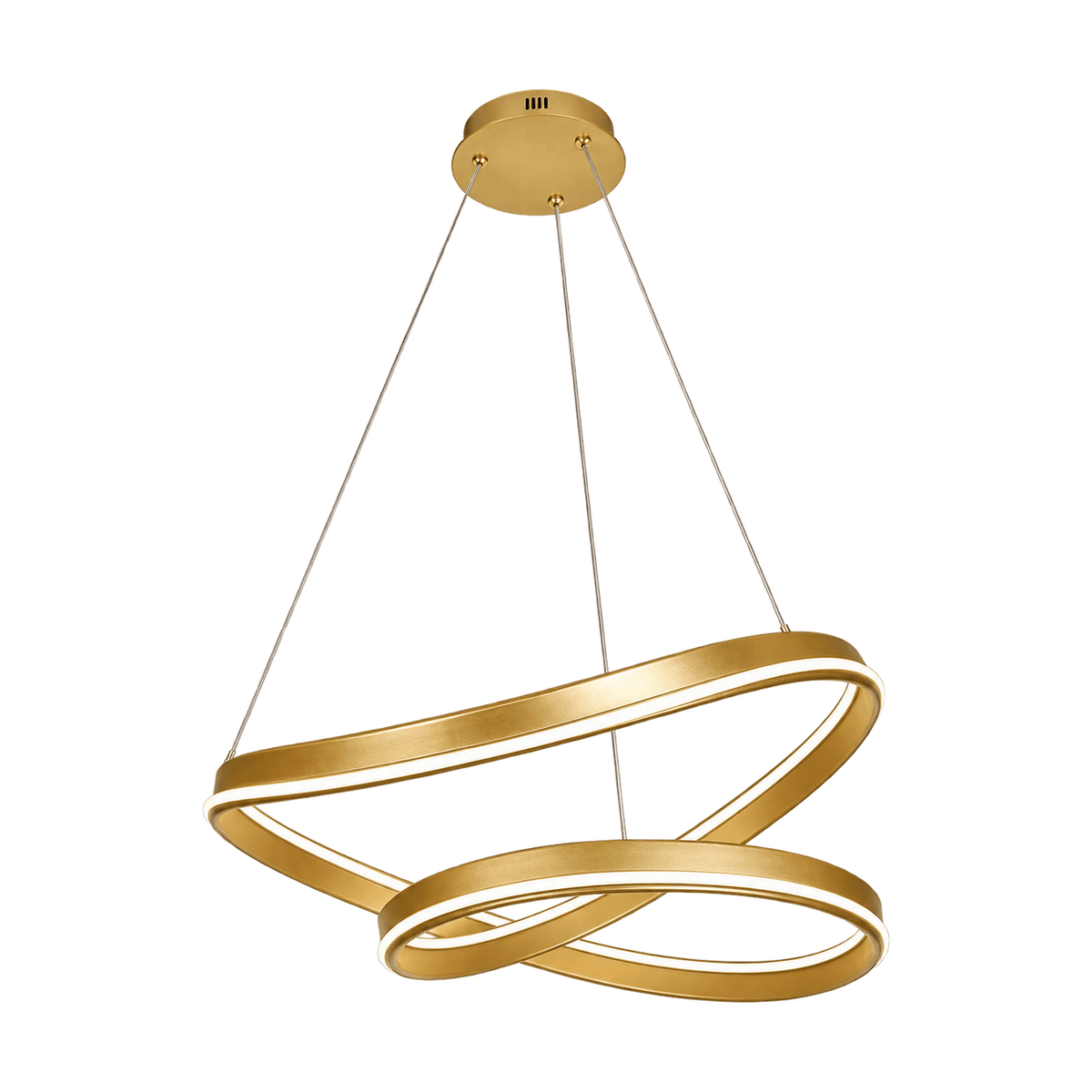 Celestial LED Pendant Light - Gold on white background