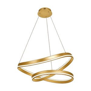 Celestial LED Pendant Light - Gold on white background