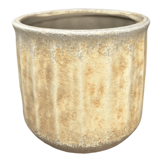 Ceramic Colum Pot - Rustic Beige Tones