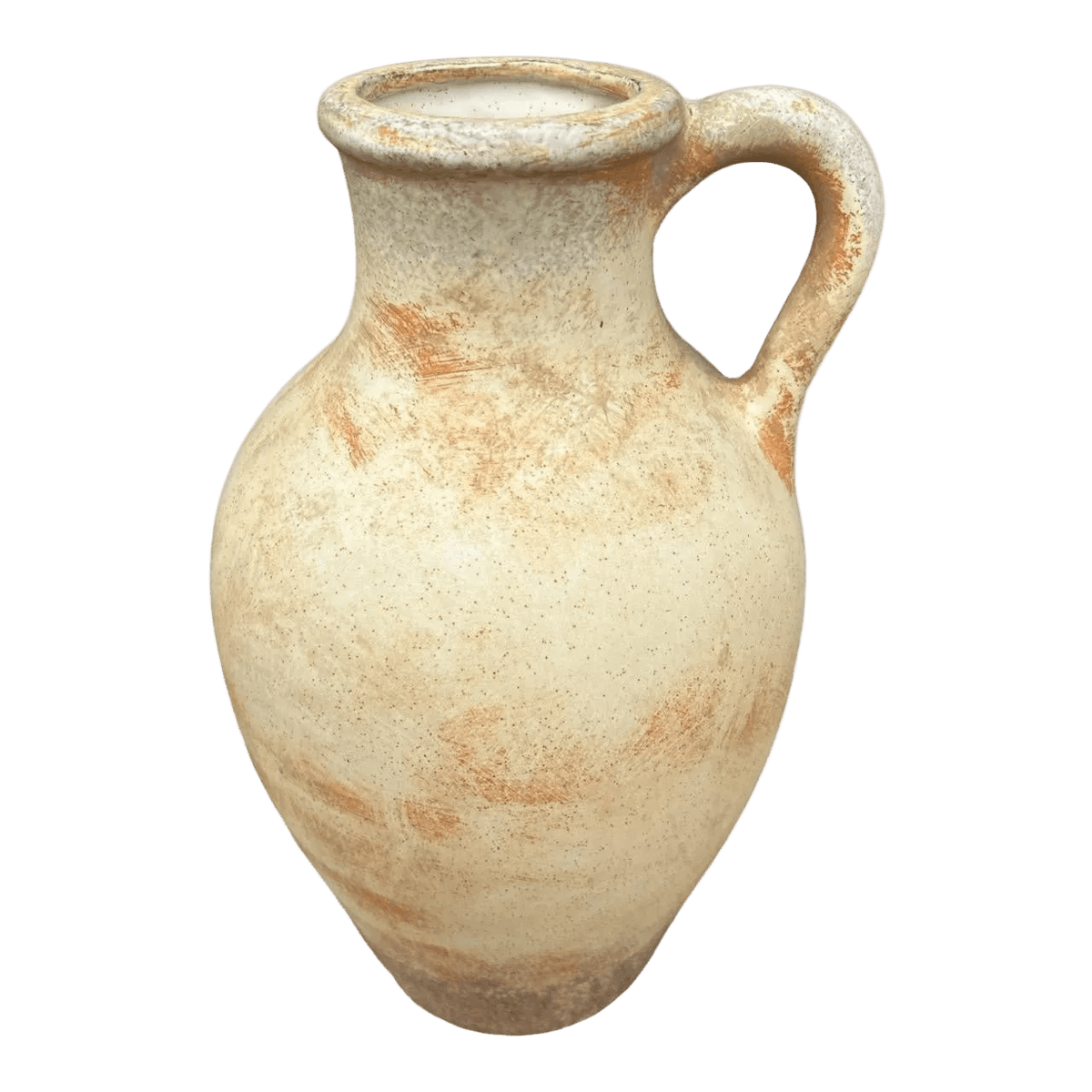 Ceramic One Arm Vase - Rustic Beige Colours