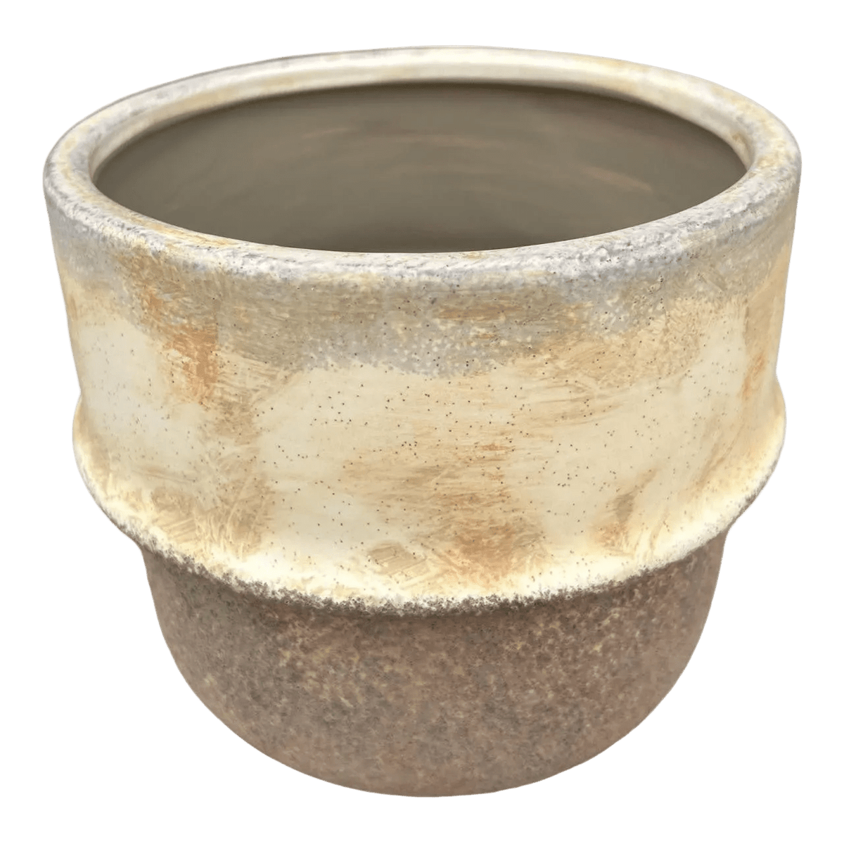 Ceramic Pot - Rustic Beige Colours