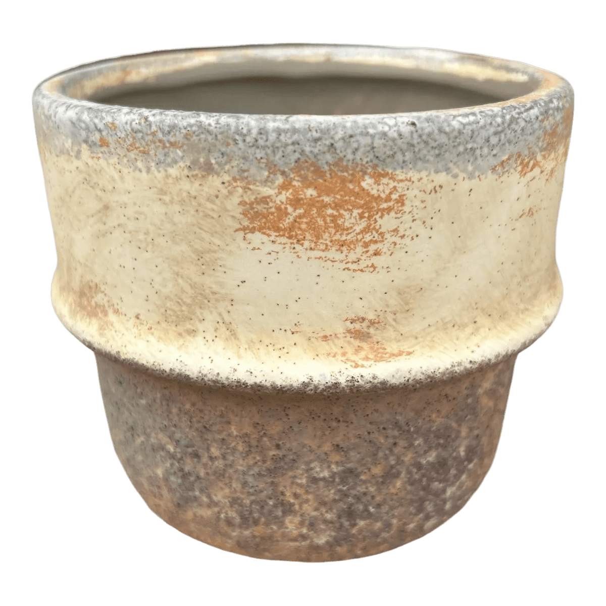 Ceramic Pot - Rustic Beige Colours