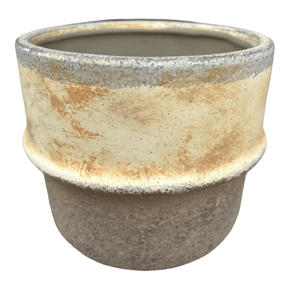 Ceramic Pot - Rustic Beige Colours