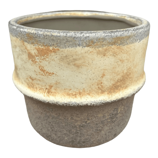 Ceramic Pot - Rustic Beige Colours
