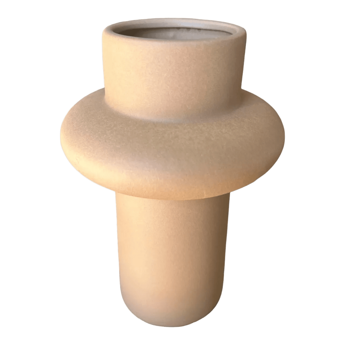Ceramic Vase - Gold Ring