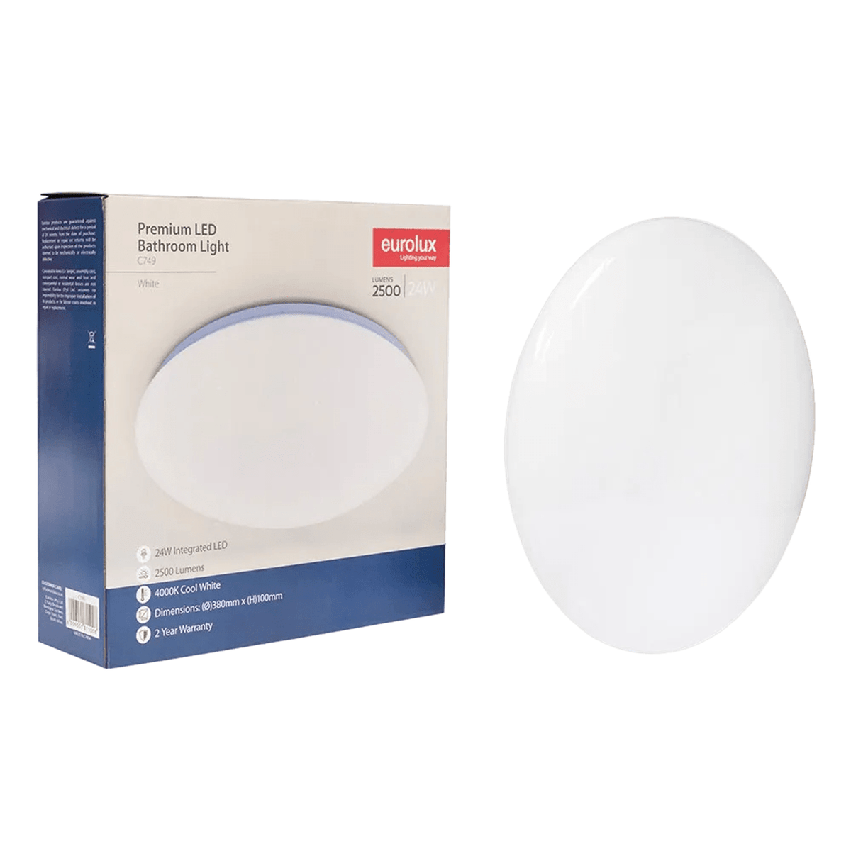 Classic Shimmer 24W ceiling light with box on white background, 1254 × 1254