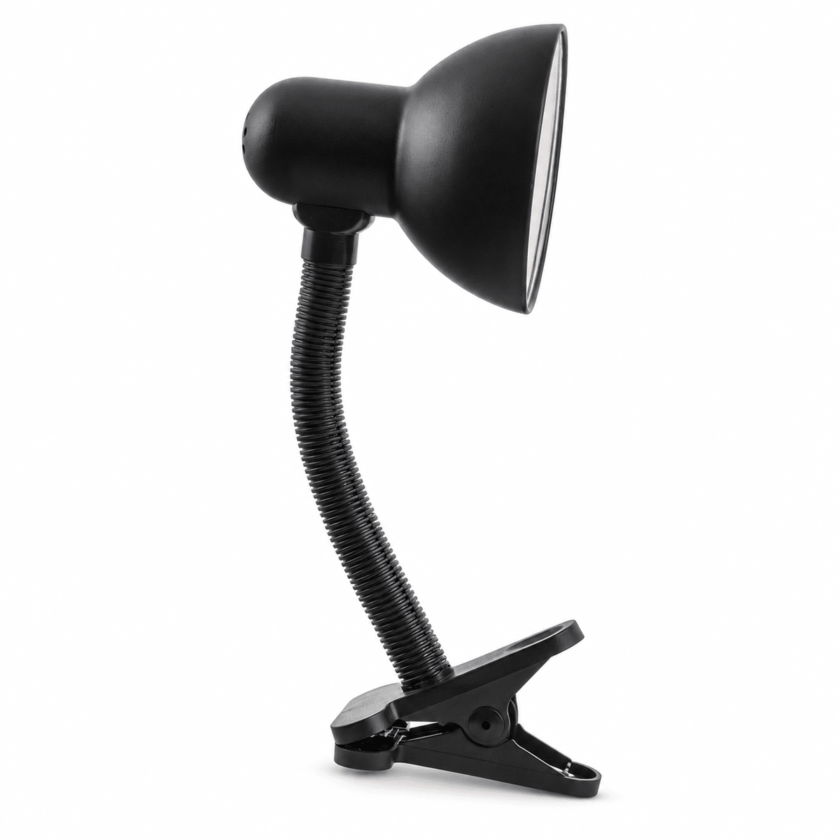 Black Metal Clip On Desk Lamp product image on a white background