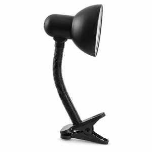 Black Metal Clip On Desk Lamp product image on a white background