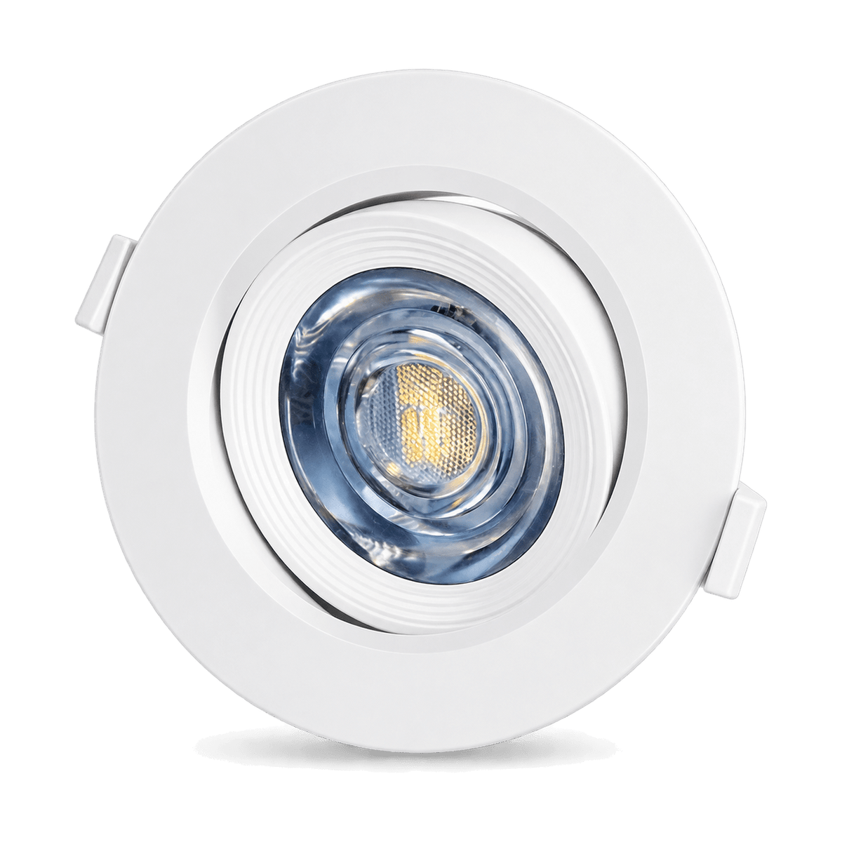 Coastal round 10W recessed LED downlight, transparent background