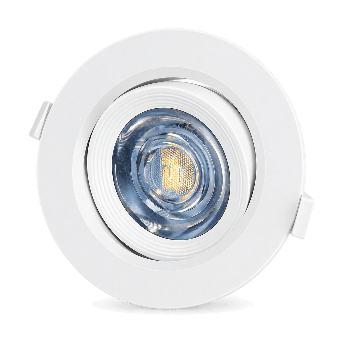 Coastal round 5W recessed LED downlight, warm white 2700K, transparent background