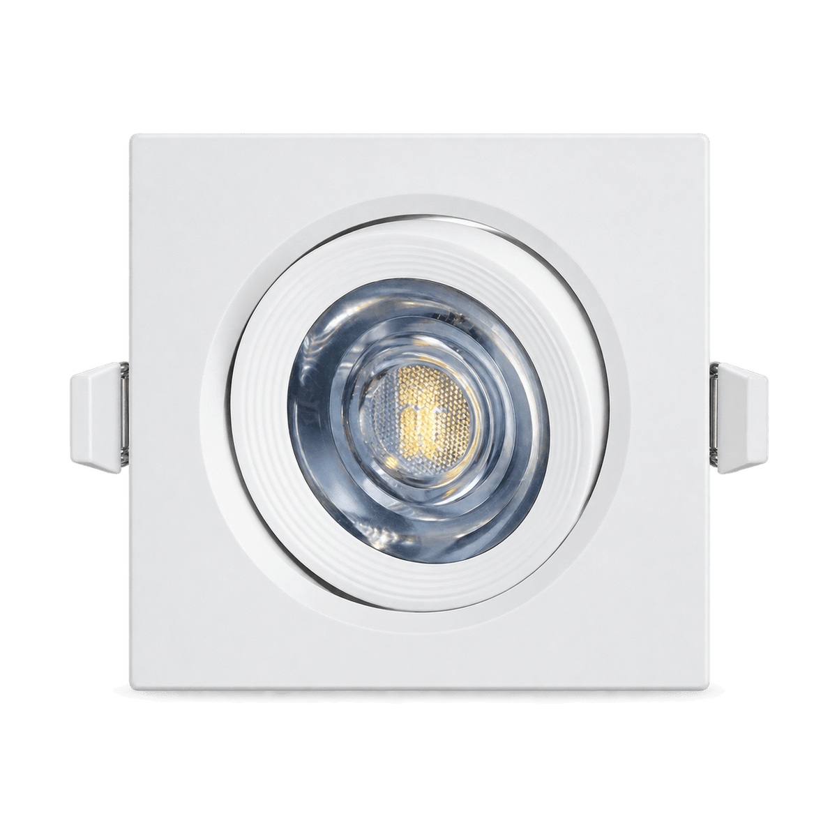 Coastal square 3W recessed LED downlight, transparent background