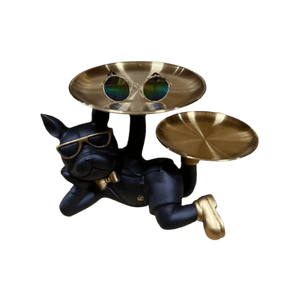 Cool Dog Craft - Black Chill, Two Gold Plates - Future Decor