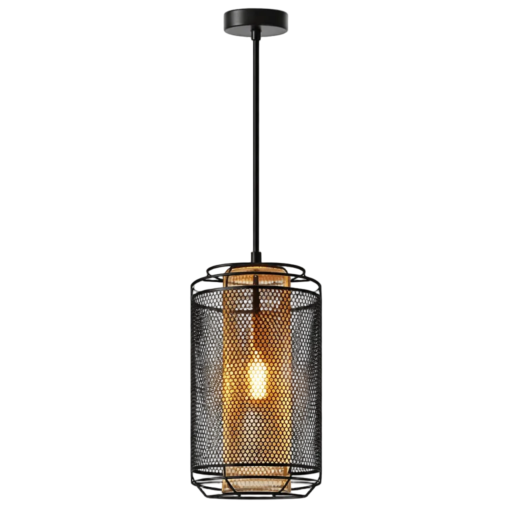 Boston Metal Pendant - Black & Gold