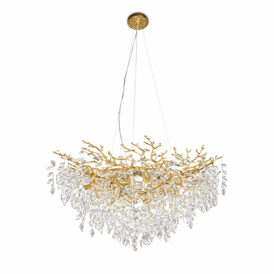 Palazzo Gold Crystal Chandelier - 12 Light