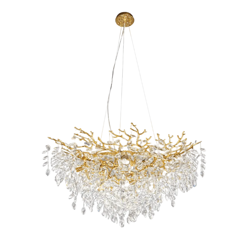 Palazzo Gold Crystal Chandelier - 12 Light