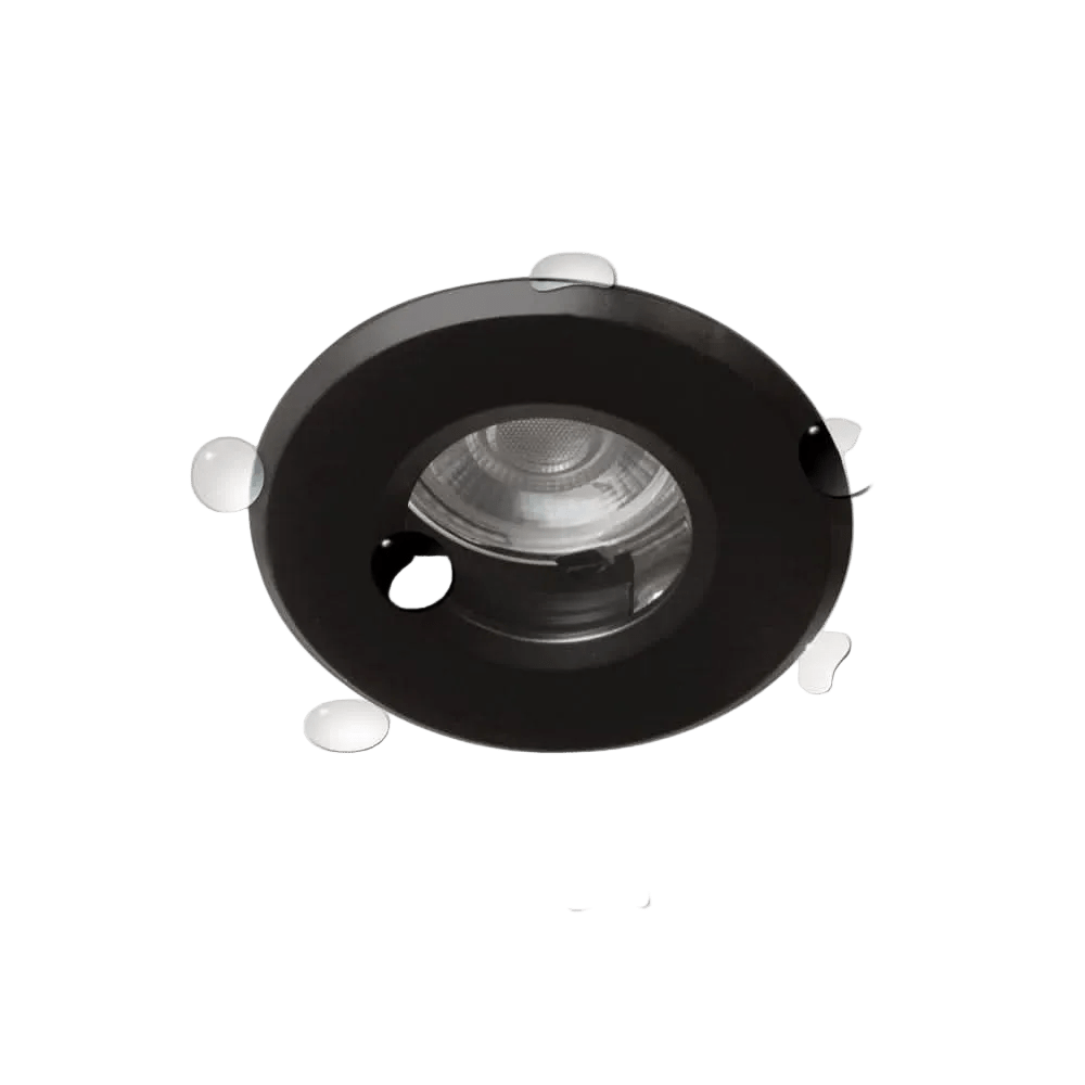 2201 Black Downlight Waterproof IP44