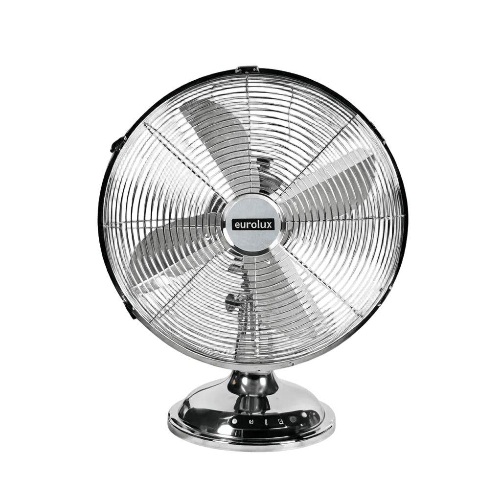 Desk Fan - 4 Blade Satin Chrome