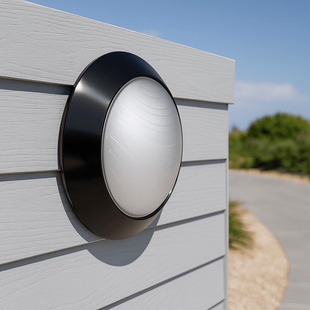 Black Outdoor Bulkhead Polycarbonate IP54