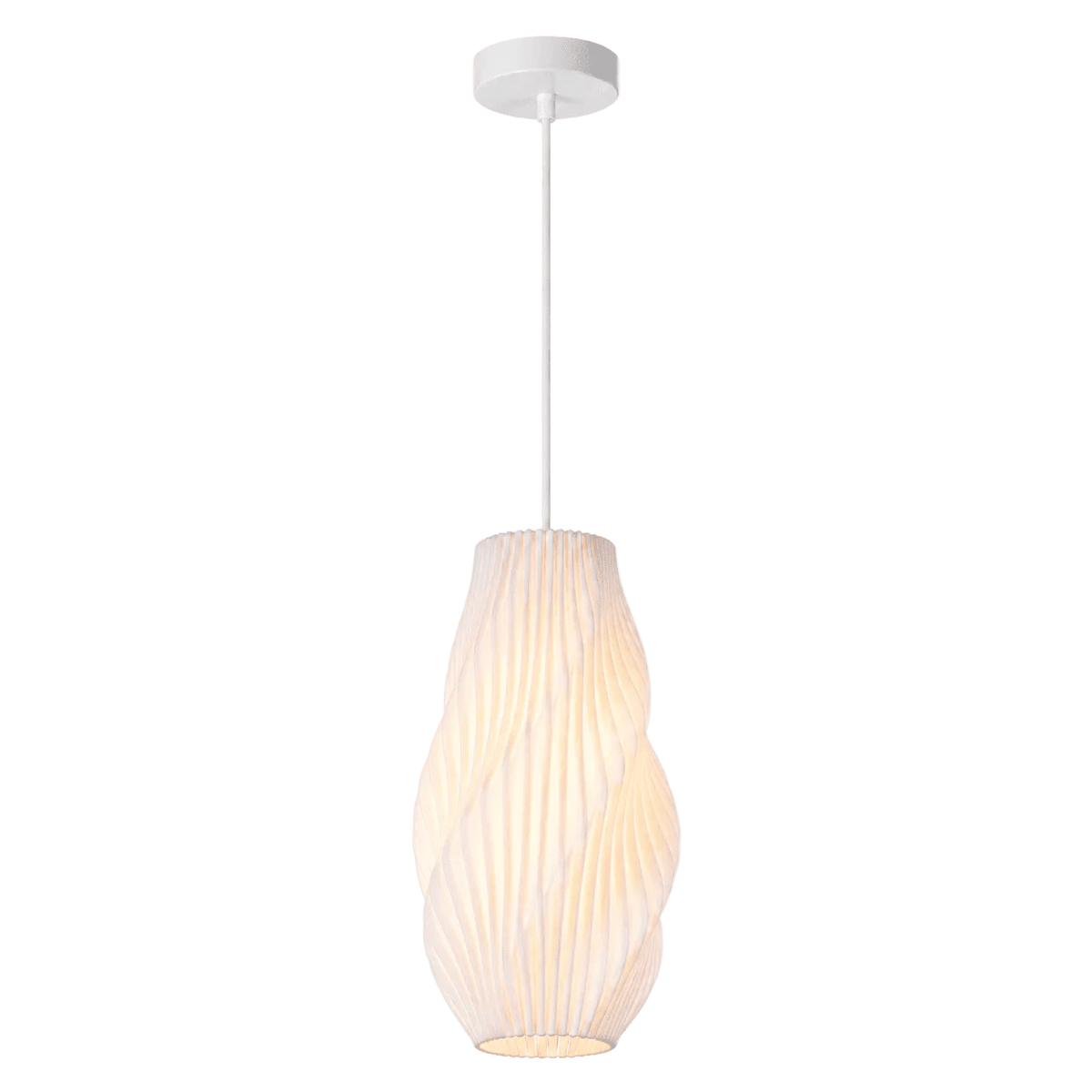 Snowdrop 3D Printed White Pendant (Recycled)