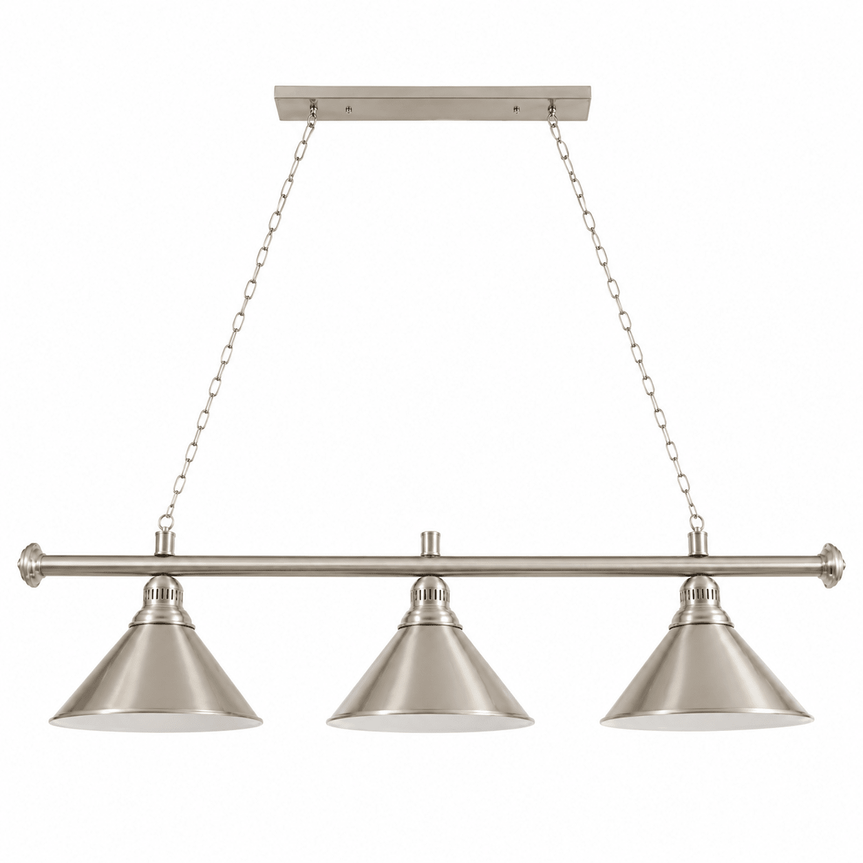 Hamilton Trio Kitchen Pendant Light — Satin Chrome