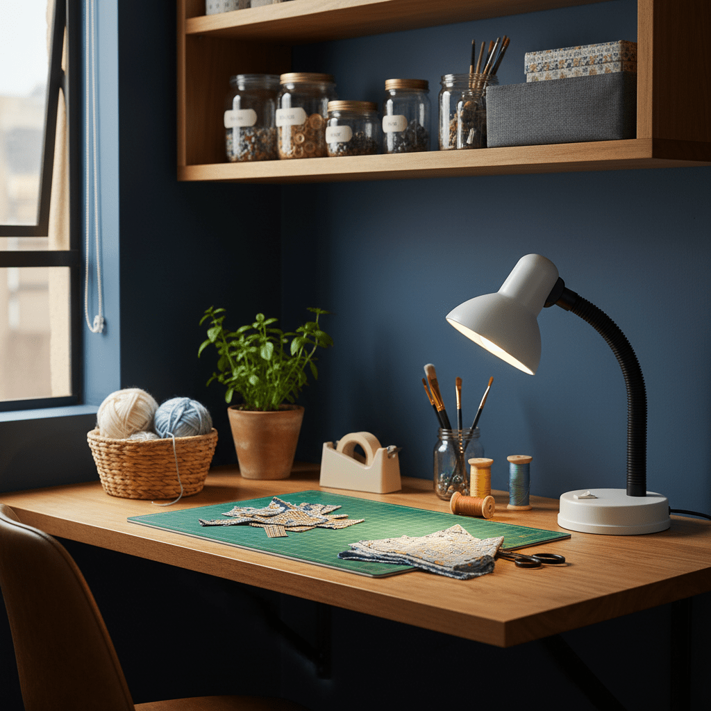 Student Desk Lamp White