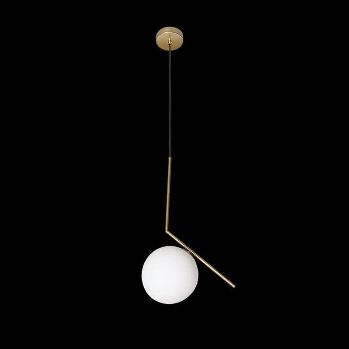 Branch Pendant Light Satin Gold with Opal White Glass