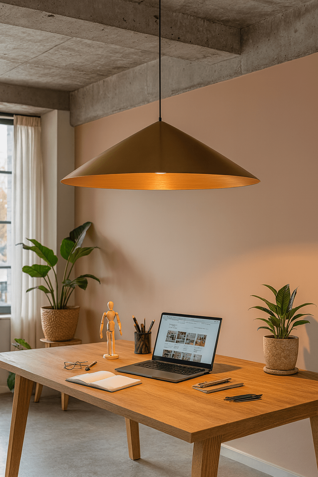 Matt Copper Pendant Light