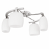 4 Light – Satin Chrome & Pleated Opal Glass Ceiling Light