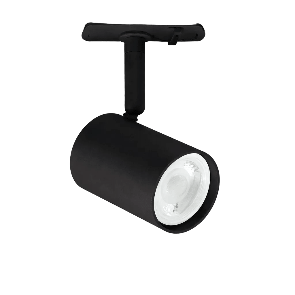 Black Aluminium GU10 Spot Light 3-Wire Track